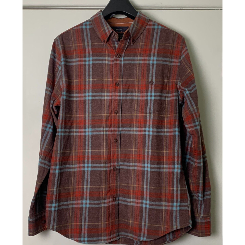 Vintage Original Weatherproof Mens Multicolor Flannel Button Down Shirt Size M
